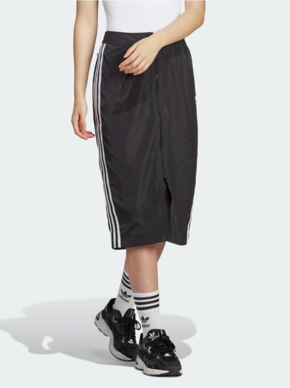 Adidas Black Adicolor Classics Midi Track Skirt XS
